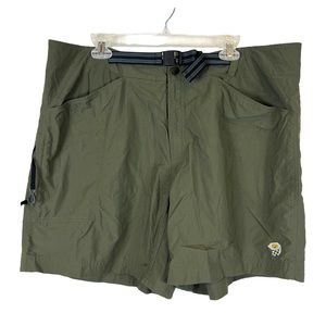 Mountain Hardwear Olive Green Shorts Hiking Adjustable Belt Mens Size XXL